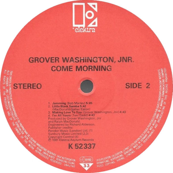 Grover Washington, Jr. : Come Morning (LP, Album)