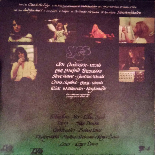 Yes : Close To The Edge (LP, Album, Gat)