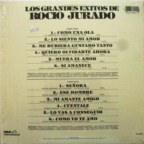 Rocio Jurado : Los Grandes Éxitos De Rocío Jurado (LP, Comp)