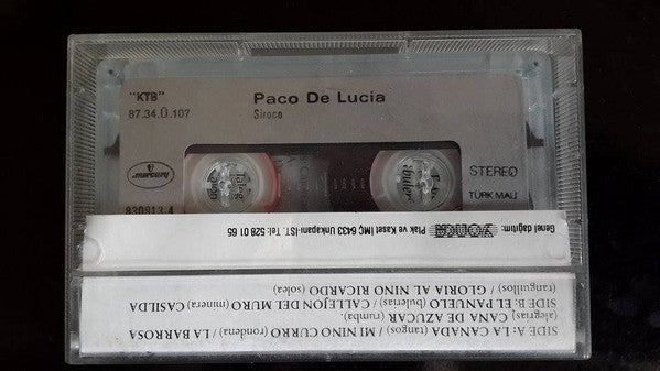 Paco De Lucía : Siroco (Cass, Album)