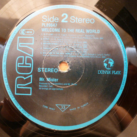 Mr. Mister : Welcome To The Real World (LP, Album)