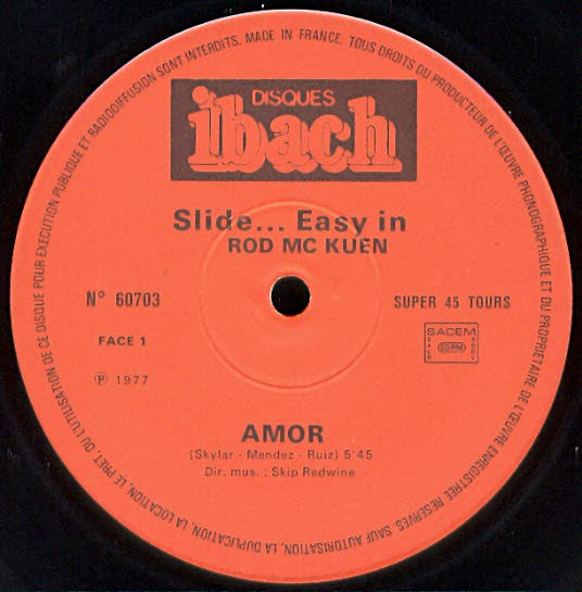 Rod McKuen : Amor, Amor / Slide... Easy In. (12")