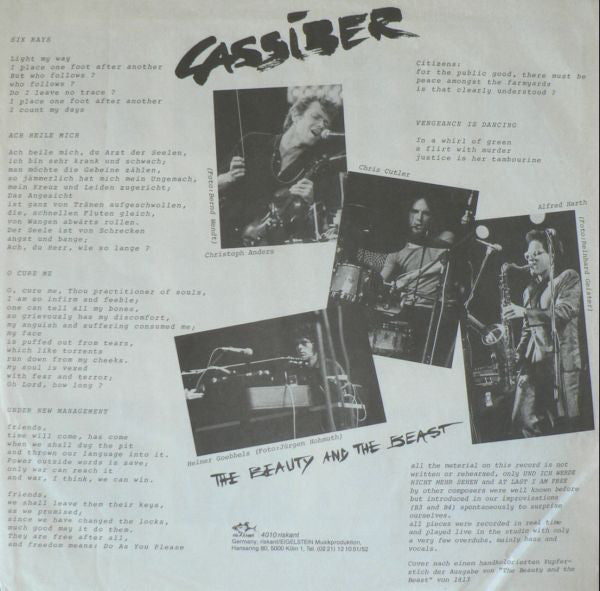 Cassiber : The Beauty And The Beast (LP, Album)