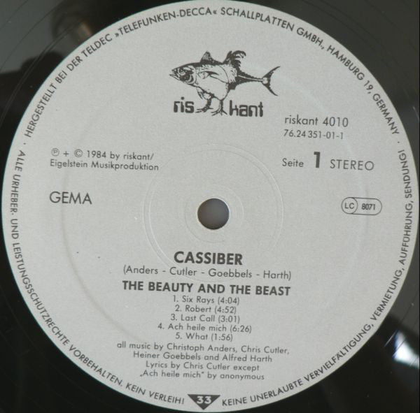 Cassiber : The Beauty And The Beast (LP, Album)