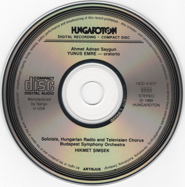 Ahmed Adnan Saygun, Budapest Symphony Orchestra, Magyar Rádió És Televízió Énekkara, Hikmet Şimşek : Yunus Emre (CD, Album)