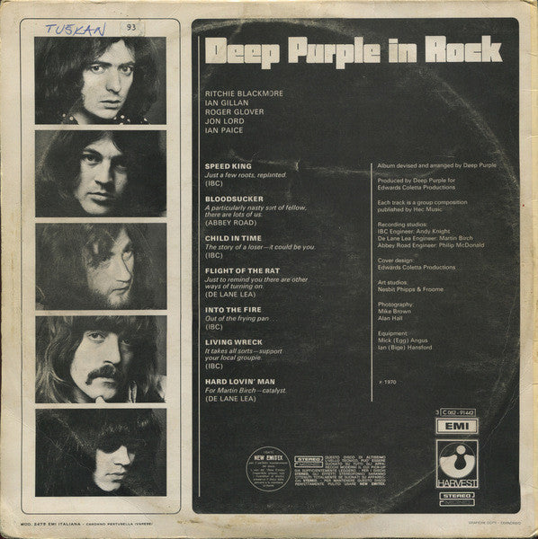 Deep Purple : In Rock (LP, Album)