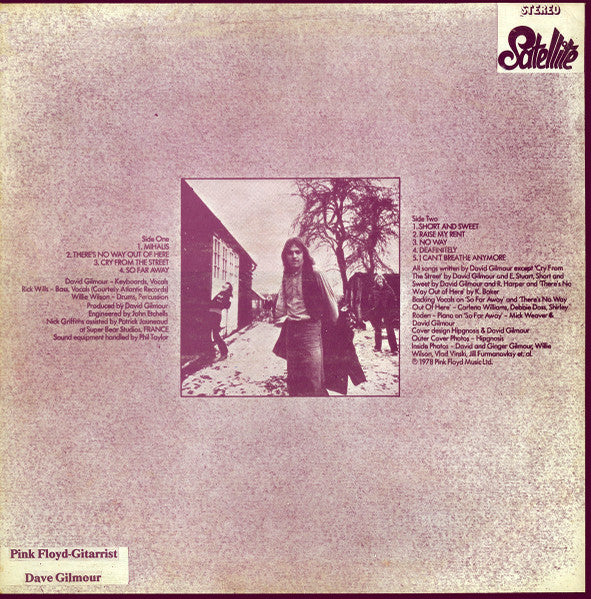 David Gilmour : David Gilmour (LP, Album, Unofficial)