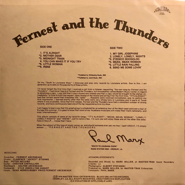 Fernest And The Thunders : Fernest And The Thunders (LP)