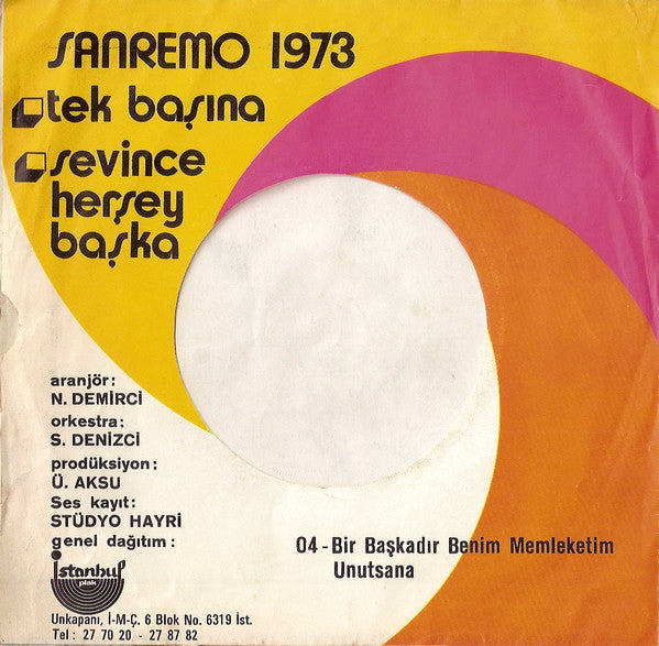 Ayten Alpman : Tek Başına / Sevince Her Şey Başka (7", Single)