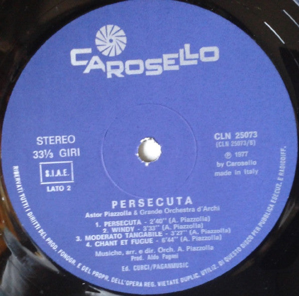 Astor Piazzolla & Grande Orchestra D'Archi : Persecuta (LP, Album)