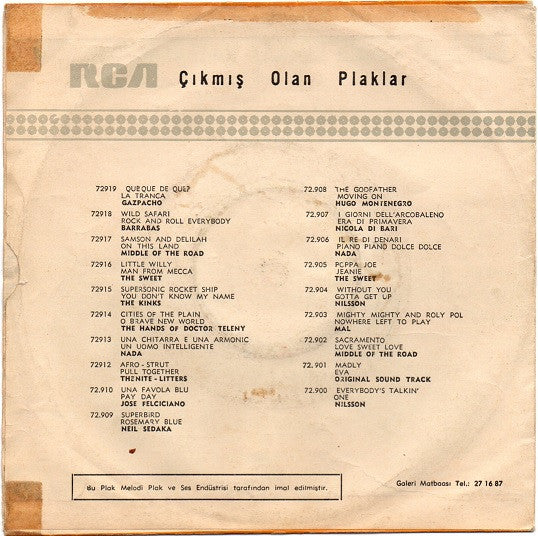 Barrabas : Wild Safari / Rock And Roll Everybody (7", Single)
