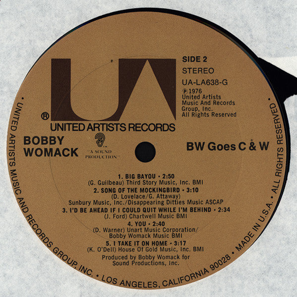 Bobby Womack : BW Goes C & W (LP, Album, Ter)