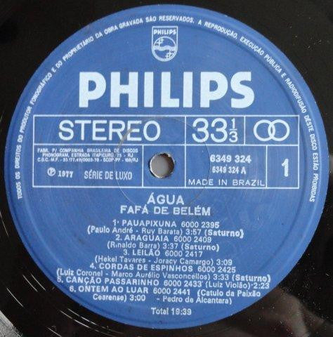 Fafá De Belém : Água (LP, Album)