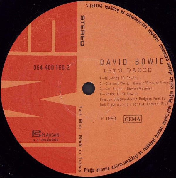 David Bowie : Let's Dance (LP, Album)