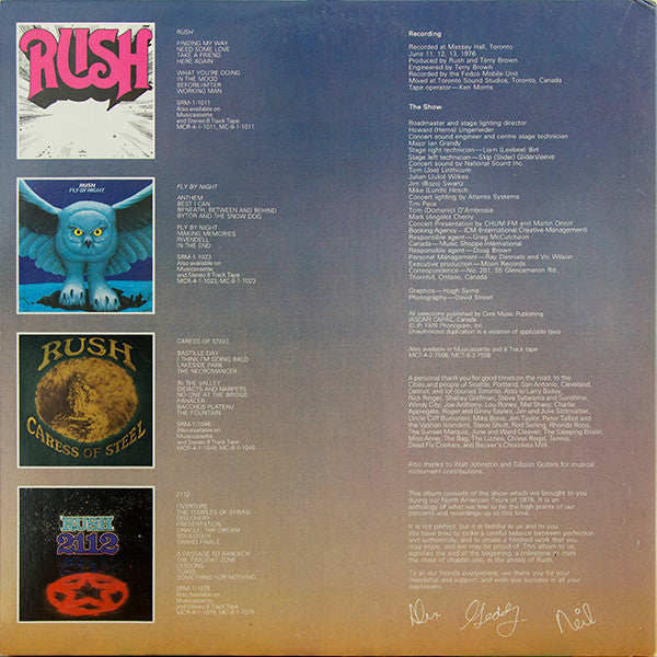 Rush : All The World's A Stage (2xLP, Album, Pit)