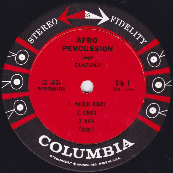 Babatunde Olatunji : Afro Percussion - Zungo! (LP, Album, 6-E)