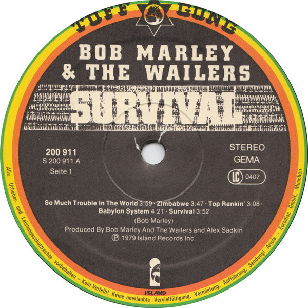 Bob Marley & The Wailers : Survival (LP, Album)