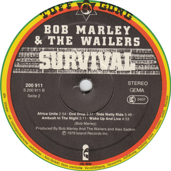 Bob Marley & The Wailers : Survival (LP, Album)