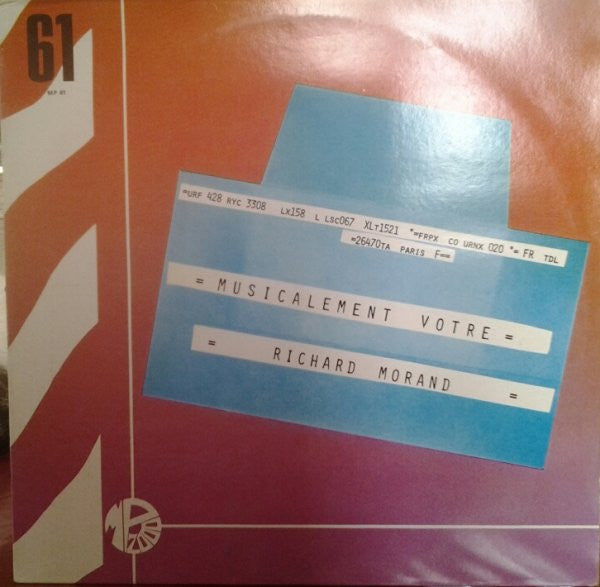 Richard Morand : Musicalement Vôtre (LP)
