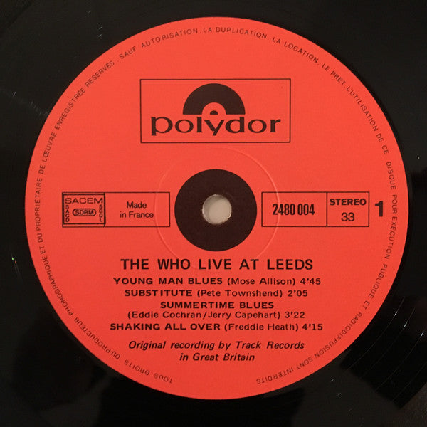 The Who : Live At Leeds (LP, Album, RE)