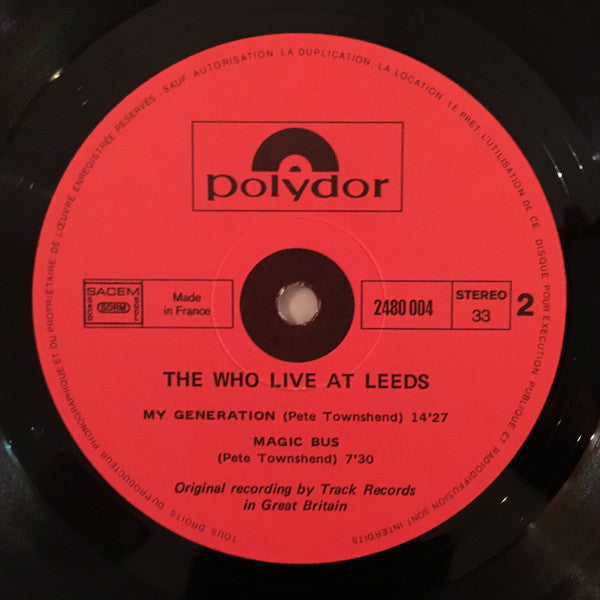 The Who : Live At Leeds (LP, Album, RE)