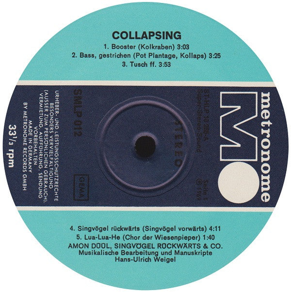 Amon Düül : Collapsing Singvögel Rückwärts & Co. (LP, Album)
