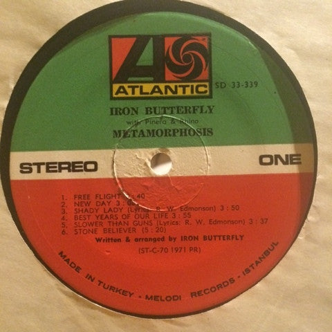 Iron Butterfly With Mike Pinera & El Rhino : Metamorphosis (LP, Album)