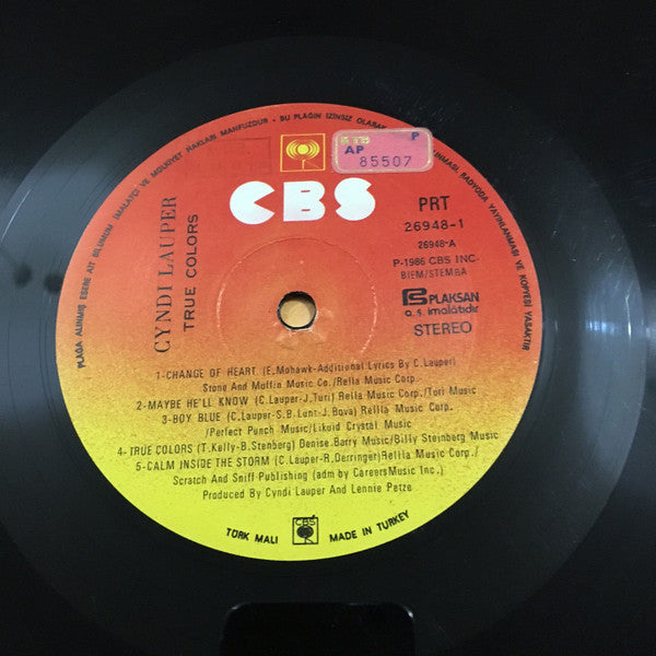Cyndi Lauper : True Colors (LP, Album)