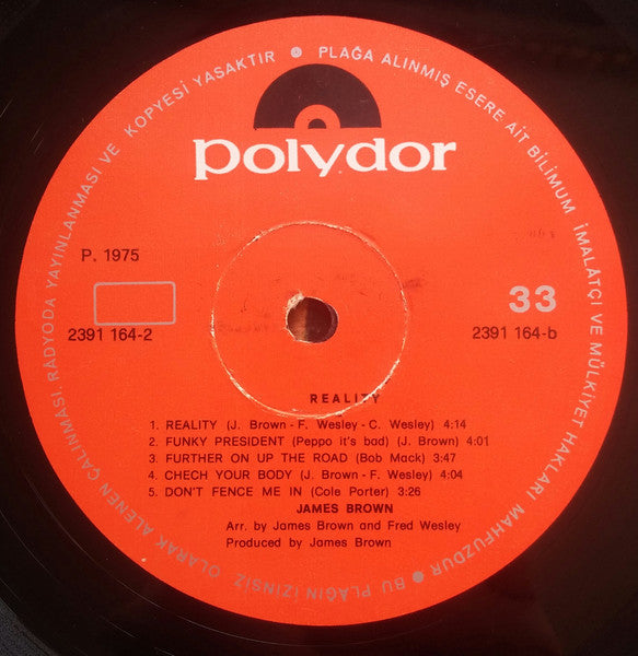 James Brown : Reality (LP, Album)