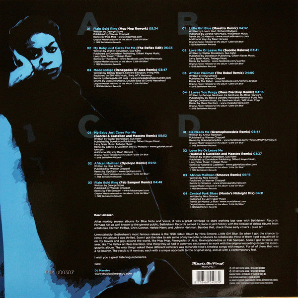 DJ Maestro Presents Nina Simone : Little Girl Blue (Remixed) (2xLP, Comp, Ltd, Num, Blu)