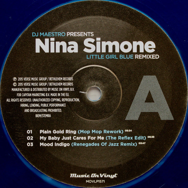DJ Maestro Presents Nina Simone : Little Girl Blue (Remixed) (2xLP, Comp, Ltd, Num, Blu)
