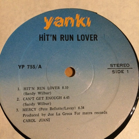 Carol Jiani : Hit 'N Run Lover (LP, Album)