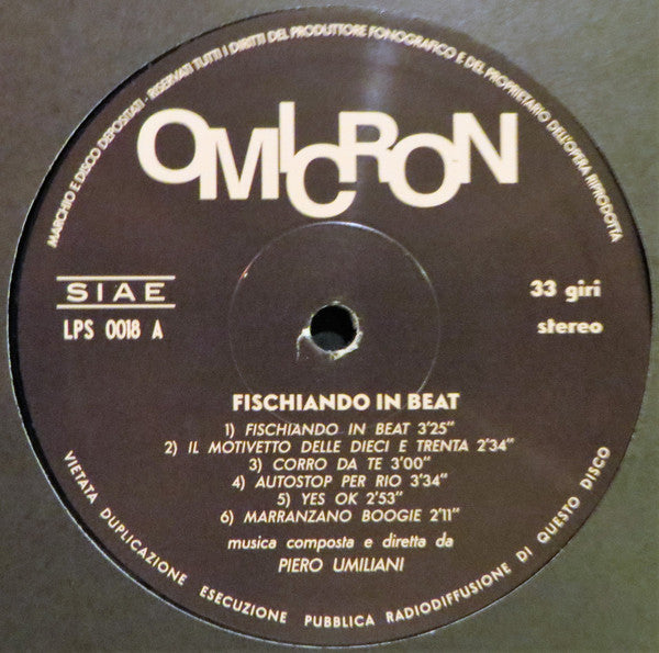 Piero Umiliani E La Sua Orchestra : Fischiando In Beat (LP, Album, RE + CD, Album, RE)