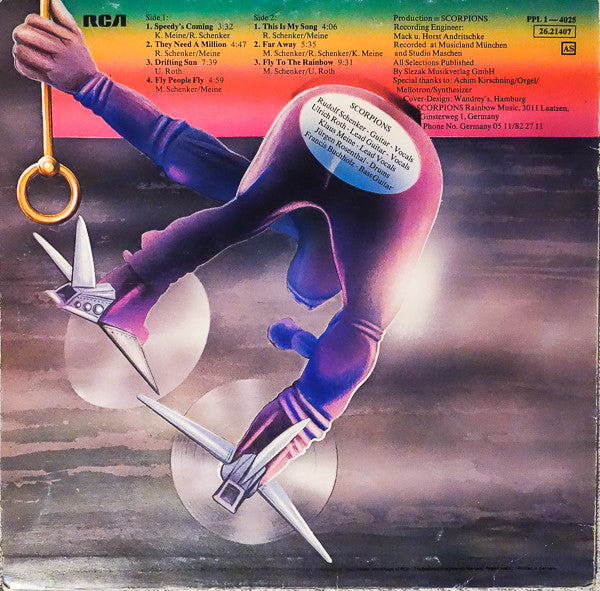 Scorpions : Fly To The Rainbow (LP, Album, RP)