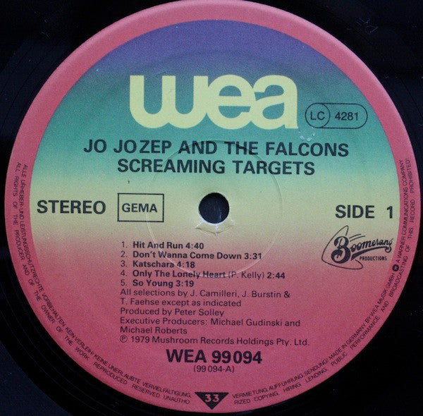 Jo Jo Zep and the Falcons : Screaming Targets (LP, Album)
