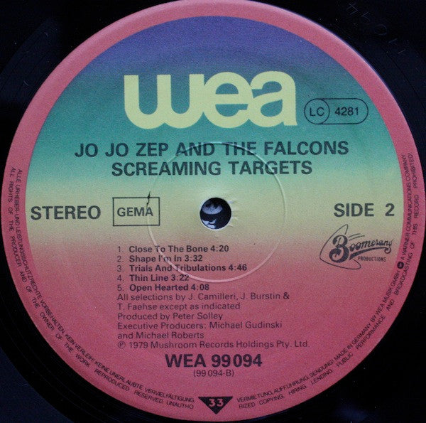 Jo Jo Zep and the Falcons : Screaming Targets (LP, Album)