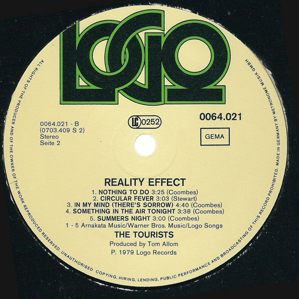 The Tourists : Reality Effect (LP, Album)