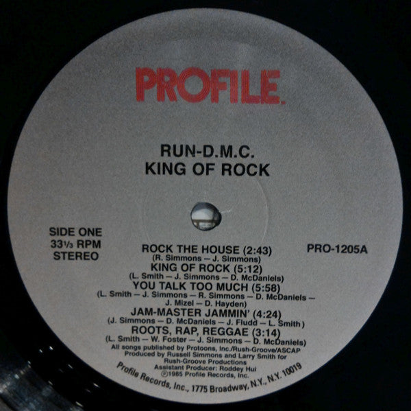 Run-DMC : King Of Rock (LP, Album, RE)