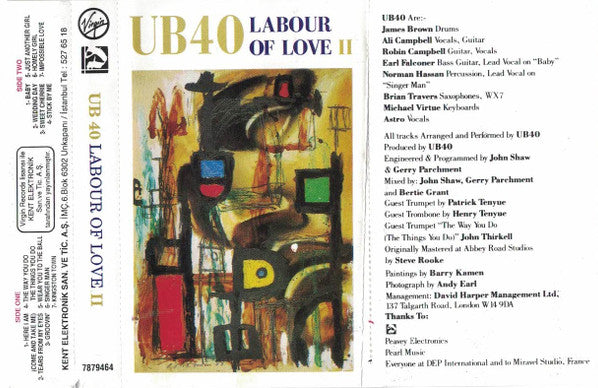 UB40 : Labour Of Love II (Cass, Album)