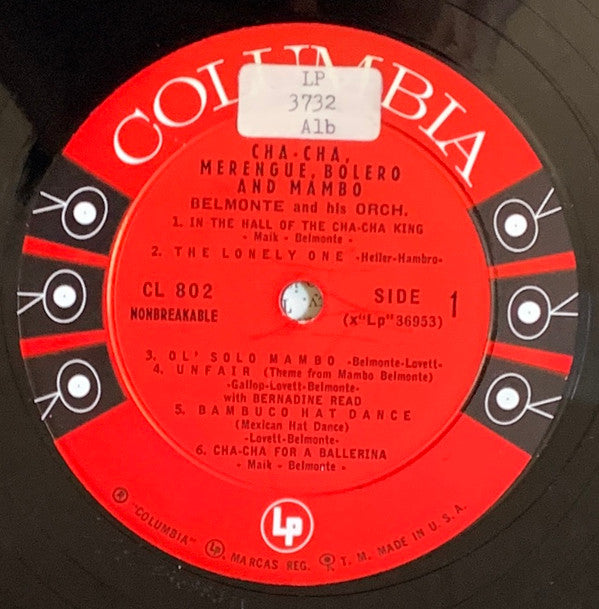 Belmonte And His Afro-American Music : Cha-Cha, Merengue, Bolero And Mambo (LP, Album)