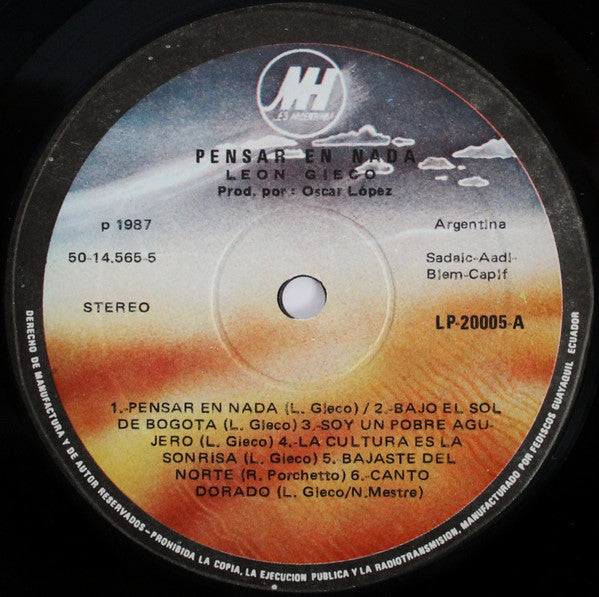 León Gieco : Pensar En Nada (LP)