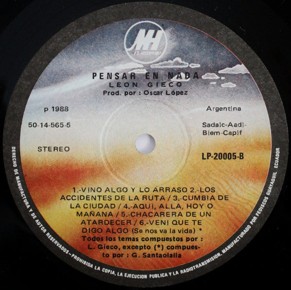 León Gieco : Pensar En Nada (LP)