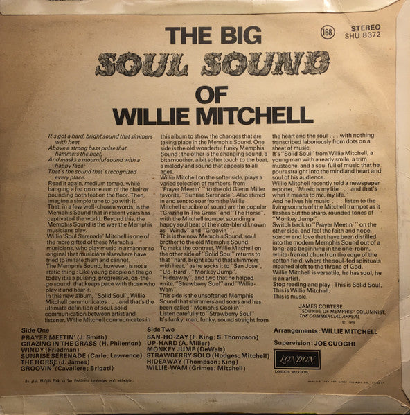 Willie Mitchell : Solid Soul (The Big Soul Sound) (LP, Album)