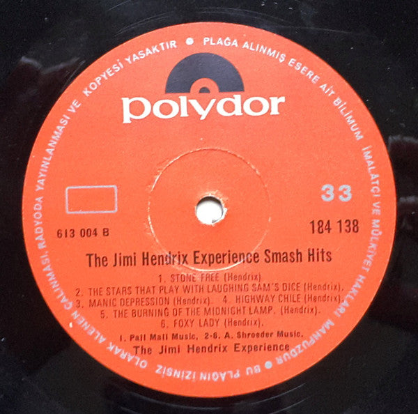 Jimi Hendrix Experience* : Smash Hits (LP, Comp, Mono)