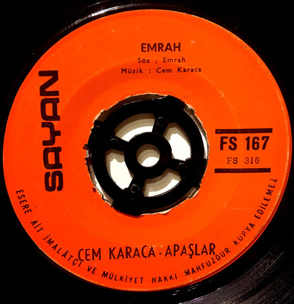 Cem Karaca - Apaşlar : Resimdeki Gözyaşları / Emrah (7", Single)