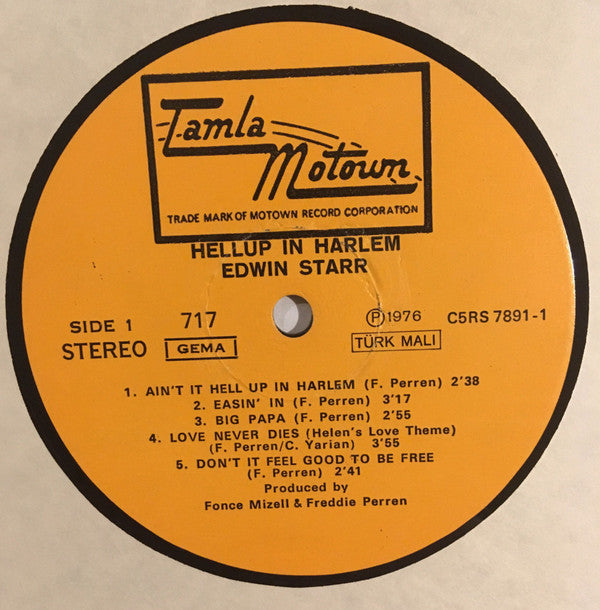 Edwin Starr : Hell Up In Harlem (Original Motion Picture Soundtrack) (LP, Album)