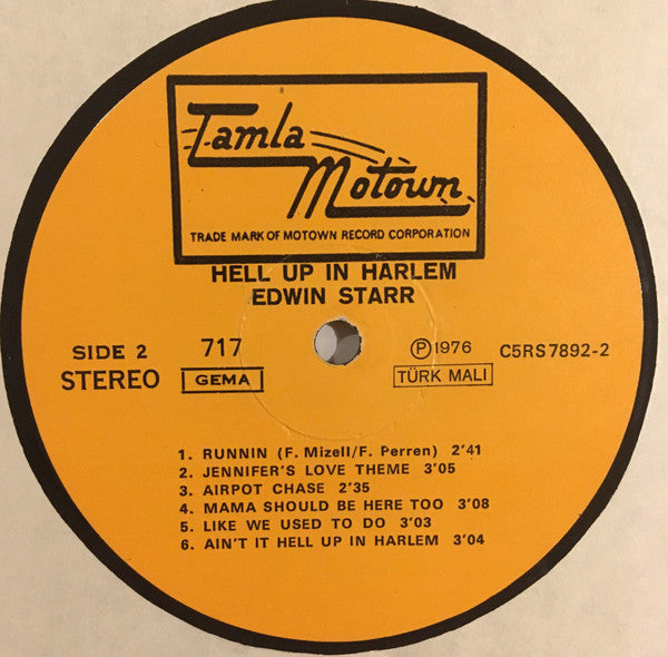 Edwin Starr : Hell Up In Harlem (Original Motion Picture Soundtrack) (LP, Album)