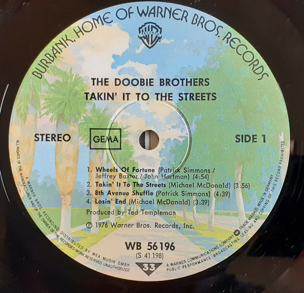 The Doobie Brothers : Takin' It To The Streets (LP, Album, Gat)