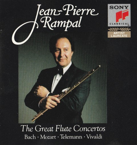 Jean-Pierre Rampal – Johann Sebastian Bach, Wolfgang Amadeus Mozart, Georg Philipp Telemann, Antonio Vivaldi : The Great Flute Concertos (2xCD, Comp)