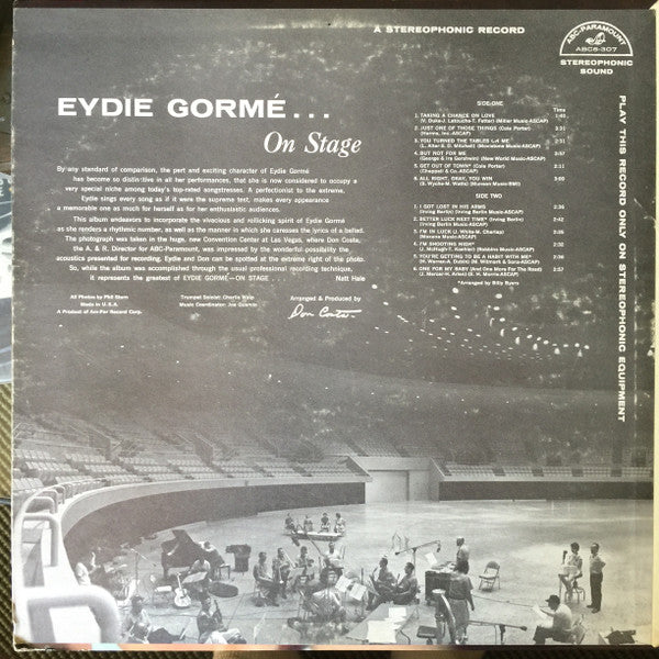 Eydie Gormé : On Stage (LP, Album)